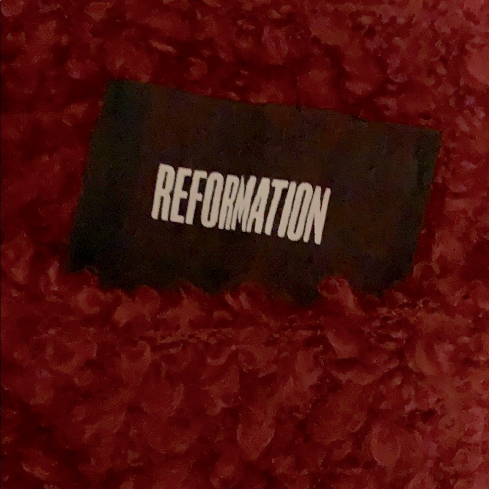 Reformation Red Sweater View 3